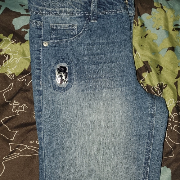 Girls Sequined Embellished Arizona Jeans - Picture 3 of 4